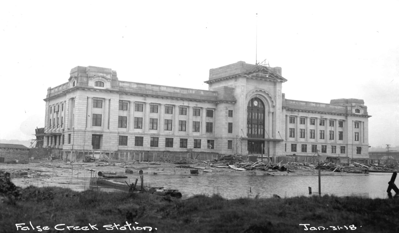 Canadian National Railway station in 1918. City of Vancouver Archives, Bu N540.080.