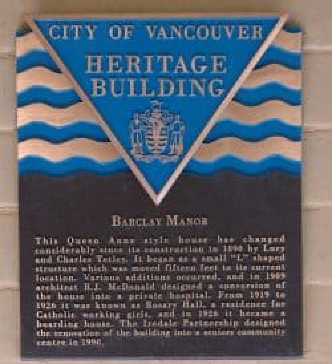 Barclay Manor Heritage Plaque
Source: http://wesn.ca/barclay-manor/