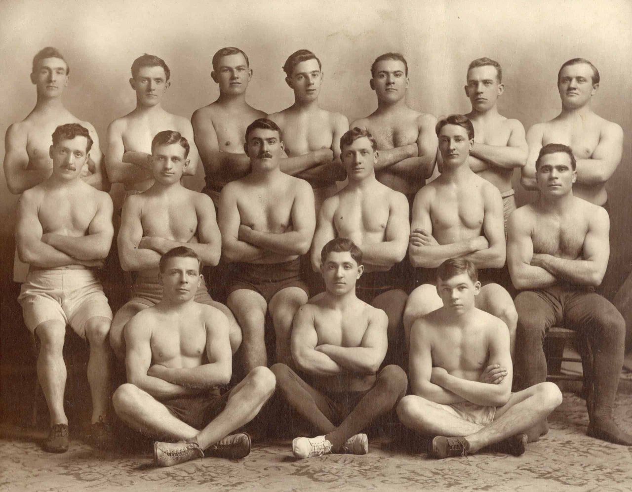 Vancouver Y.M.C.A. Wrestling Club 1913-14. Oscar Orr is in the back row, third from left. Source: City of Vancouver Archives 371-2720.