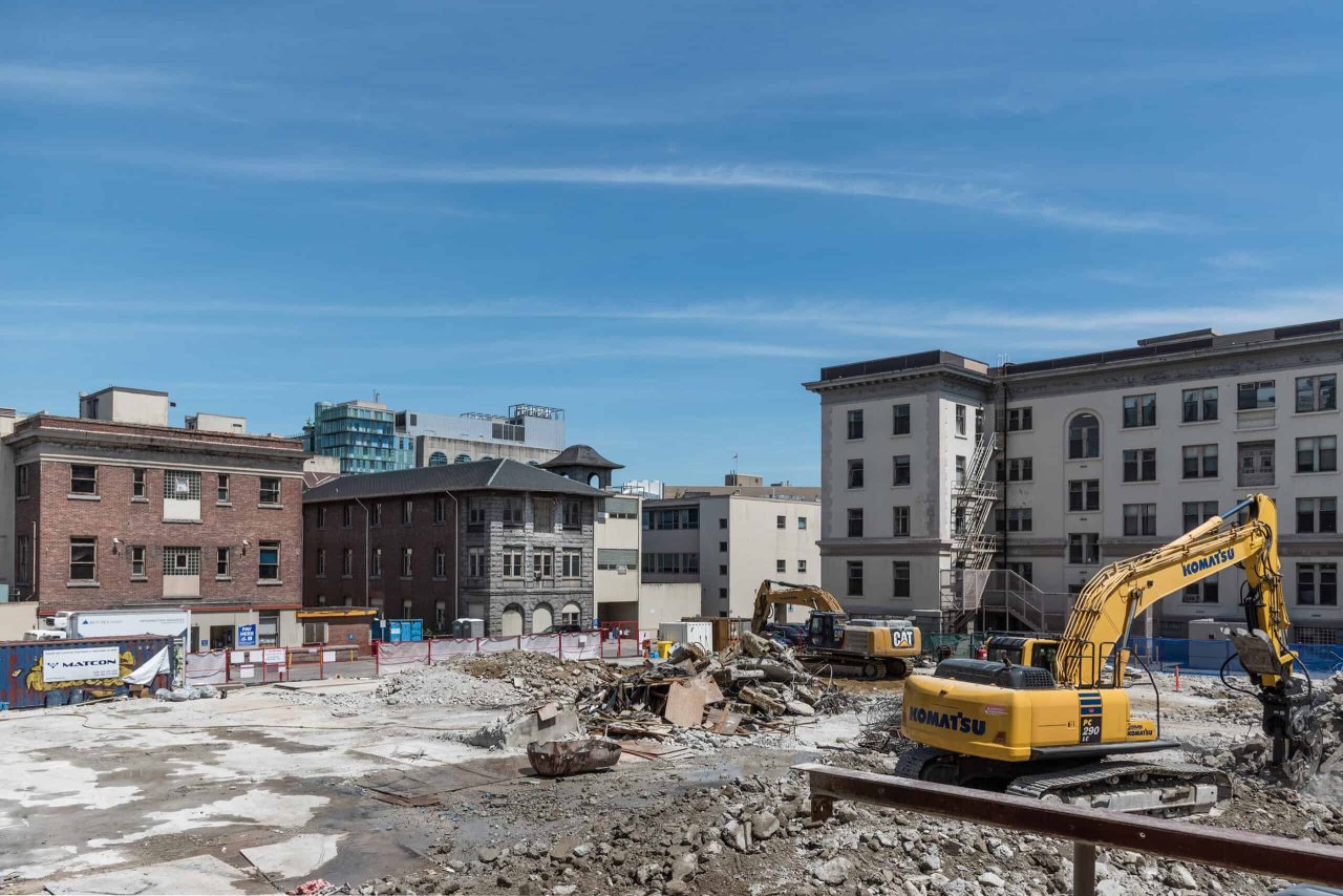 Heather Pavilion Construction Site, 2020. Credit: Rob Atkins