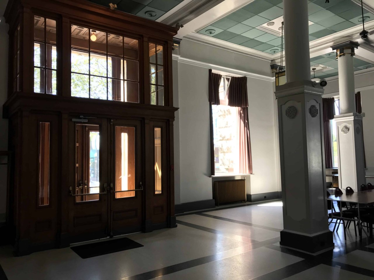 Heritage Hall Transom Window, 2019. Credit: Ian Flock