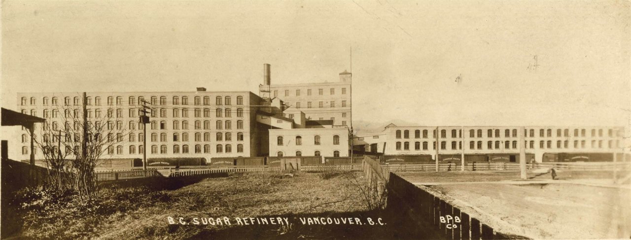 BC Sugar refinery in 1910-11. City of Vancouver Archives, 2011-092.2124.