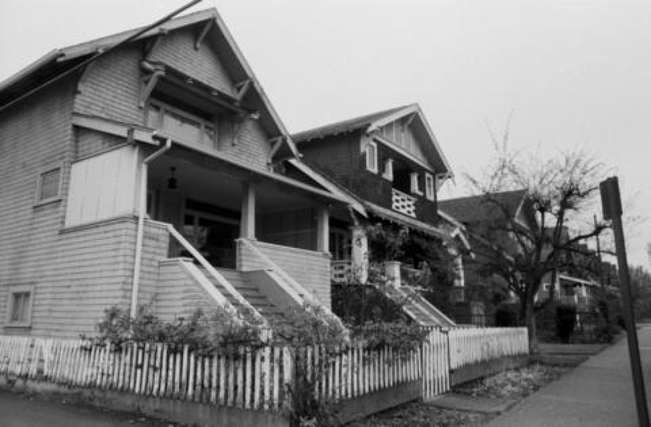 2038, 2026, 2042 and 2050 Macdonald Street, 1985. Source: City of Vancouver Archives 790-1361_141