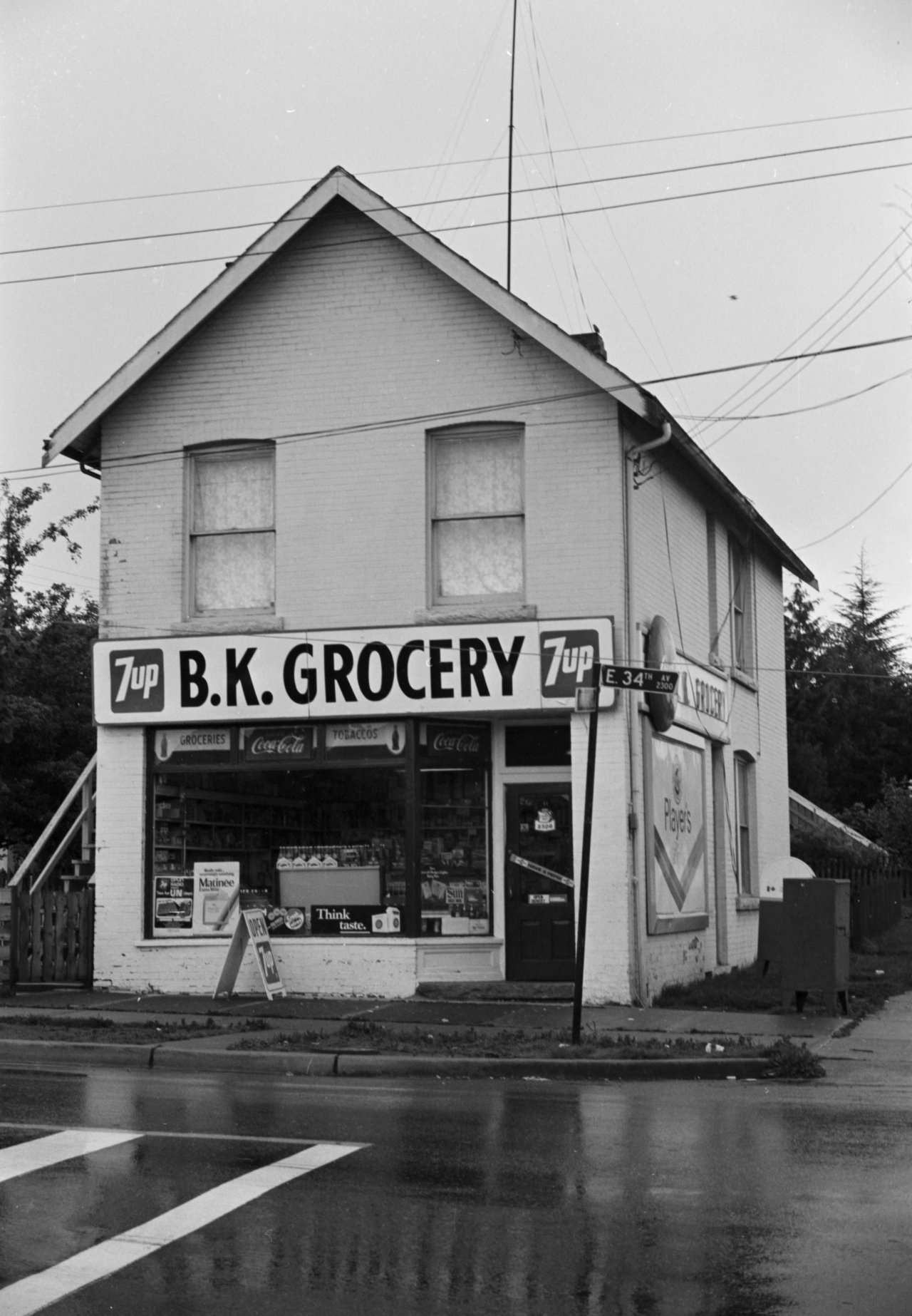 B.K. Grocery (2308 E 34th Ave) in 1978. Credit: City of Vancouver Archives 786-100.20)