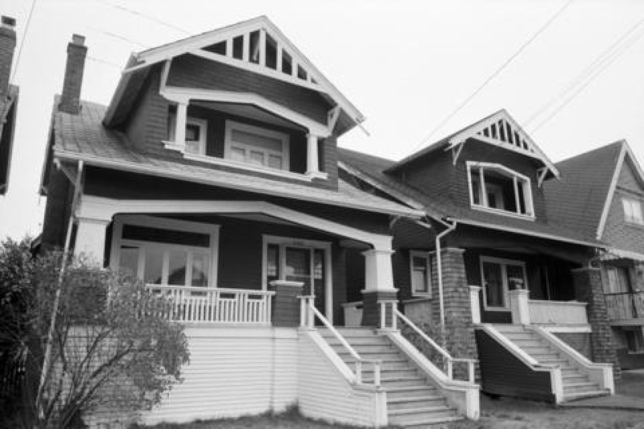 2310 and 2308 Stephens St in 1985. CVA 790 1350