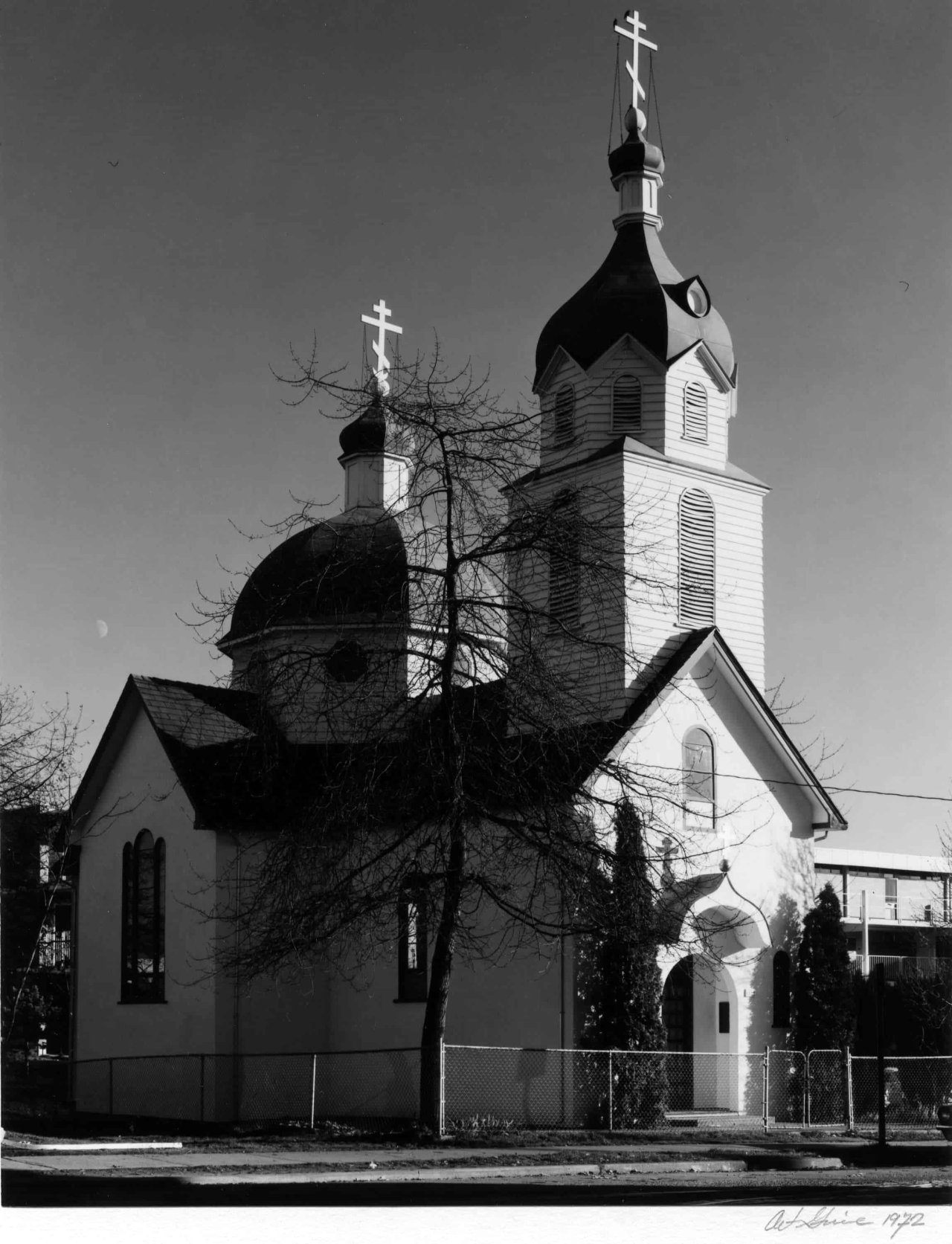 Holy Trinity Russian Orthodox Church, Campbell Avenue and E Georgia Street in 1972. Photo Credit: Art Grice Source: City of Vancouver Archives 70-46